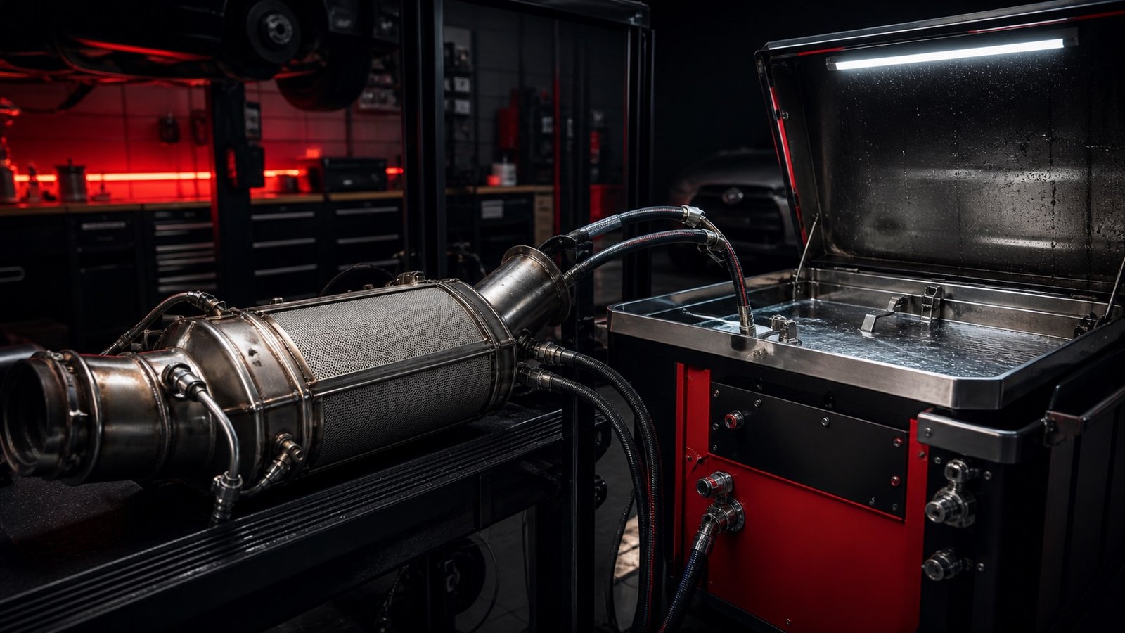 Ultraschall- und Druckspülverfahren für DPF